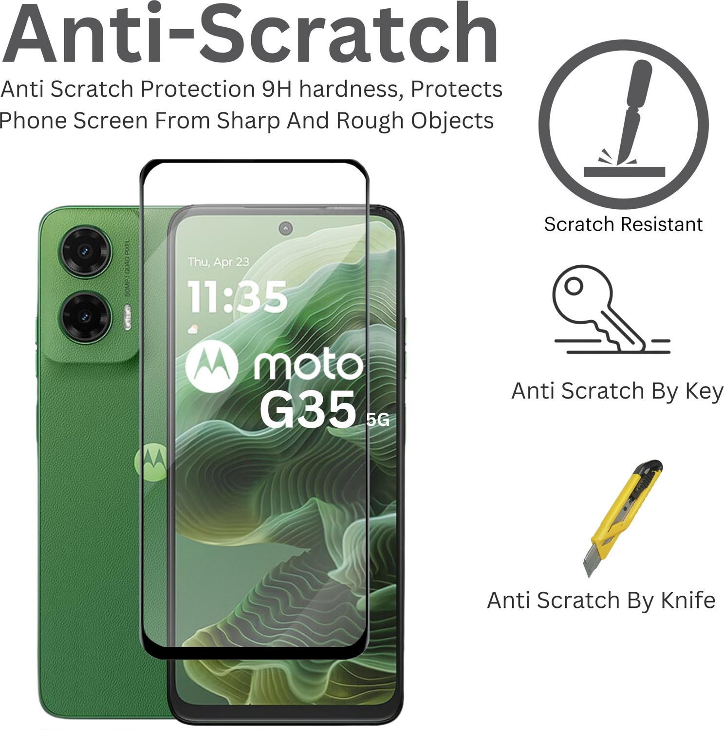 Image of Fablue Edge To Edge Tempered Glass for MOTOROLA g35 5G