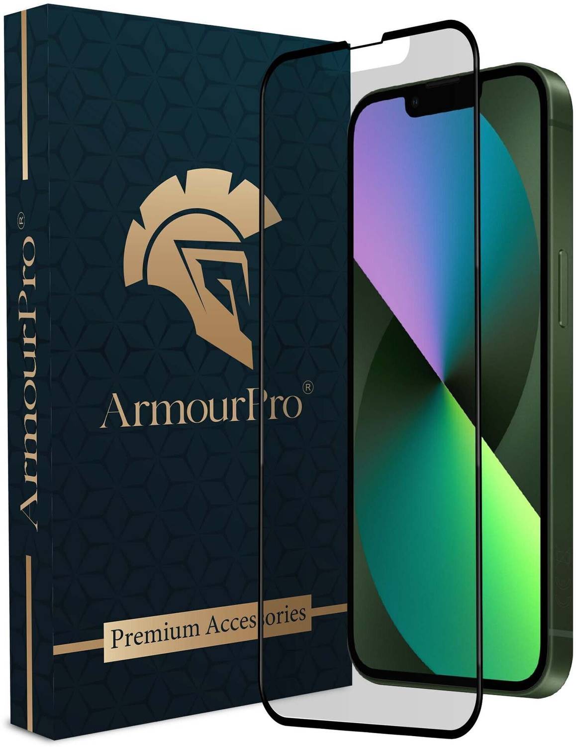 ArmourPro Edge To Edge Tempered Glass for Apple iPhone 16e, Apple iPhone 13, iPhone 13 Pro, iPhone 14, Matte Protection