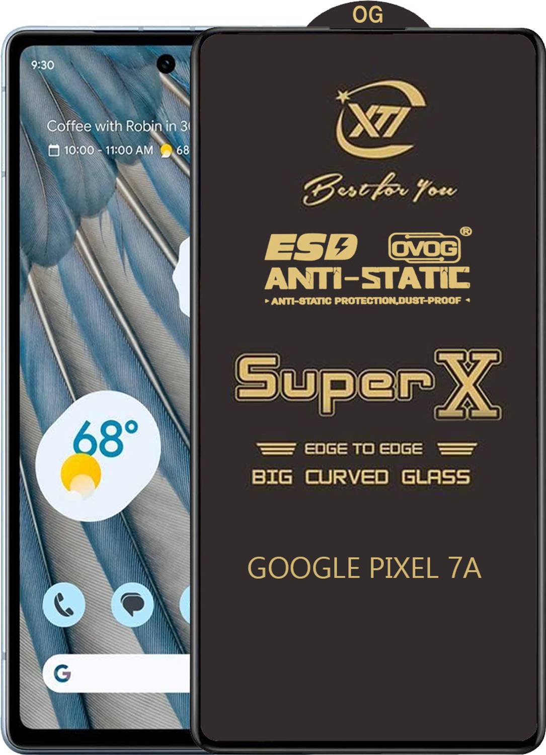 ANILUQ Edge To Edge Tempered Glass for GOOGLE PIXEL 7A