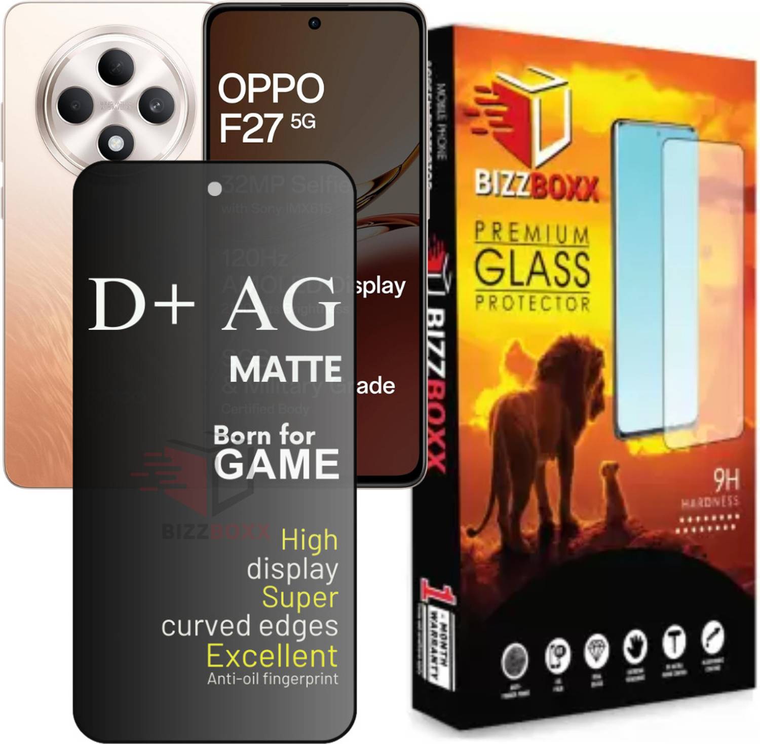BizzBoxx Edge To Edge Tempered Glass for screen guard