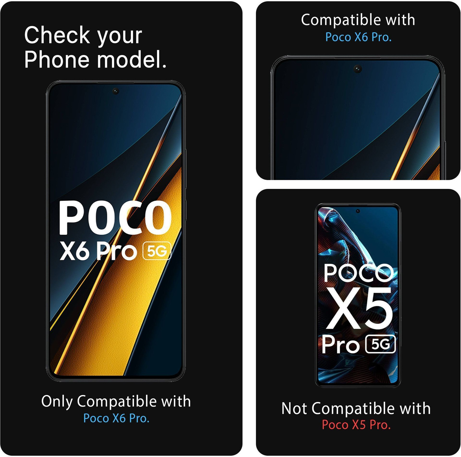 Image of FIRST MART Edge To Edge Tempered Glass for Poco X6 Pro 5G, Poco X6 5G, Redmi Note 13 Pro 5G, Redmi Note 13 5G