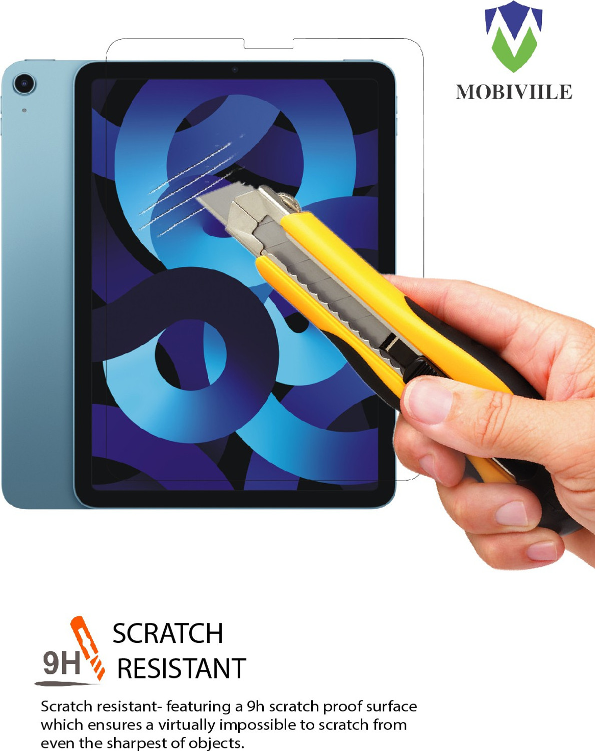 Image of MOBIVIILE Edge To Edge Tempered Glass for Apple iPad 5th Gen 10.9 inch