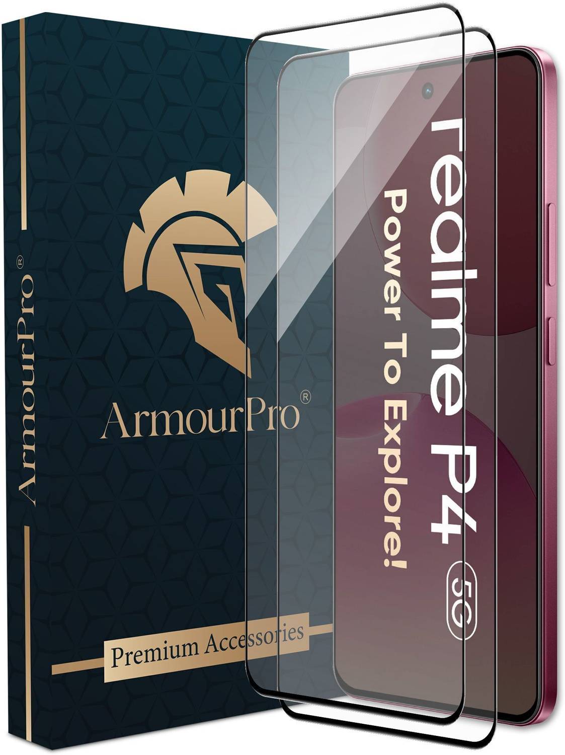 ArmourPro Edge To Edge Tempered Glass for Realme P4 5G, P3 5G - Image 1