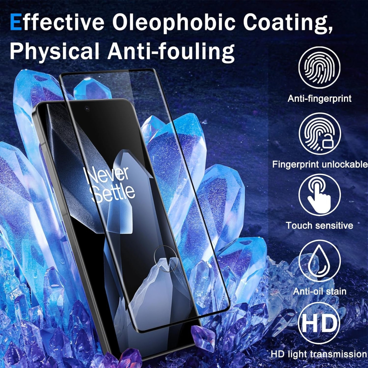 Image of CASENED Edge To Edge Tempered Glass for Oneplus 13 (Pack of 1)