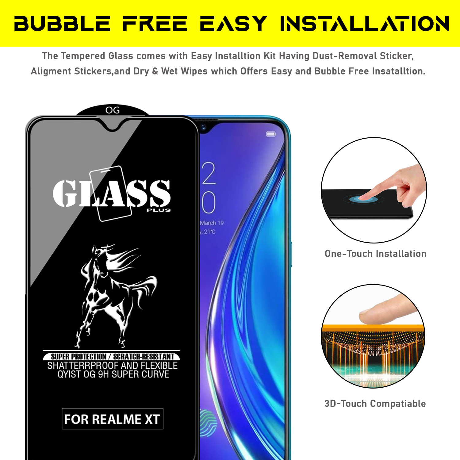Image of Qyist Edge To Edge Tempered Glass for Realme XT