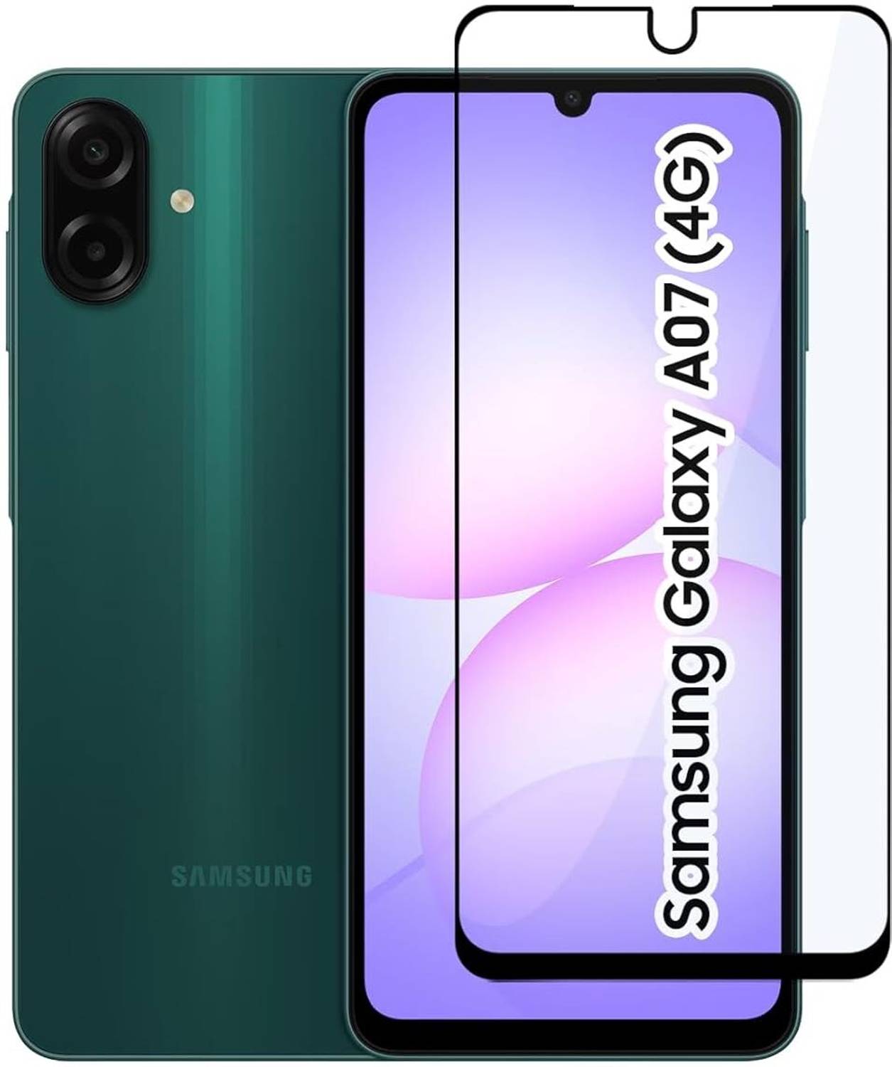 EITANSHA CREATION Edge To Edge Tempered Glass for Samsung Galaxy A07, Samsung Galaxy F07, Samsung Galaxy M07