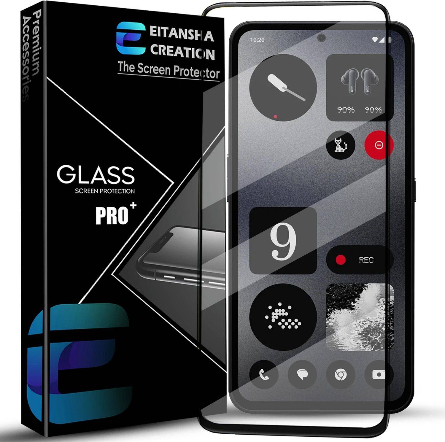 EITANSHA CREATION Edge To Edge Tempered Glass for CMF by Nothing Phone 1, CMF by Nothing Phone 1