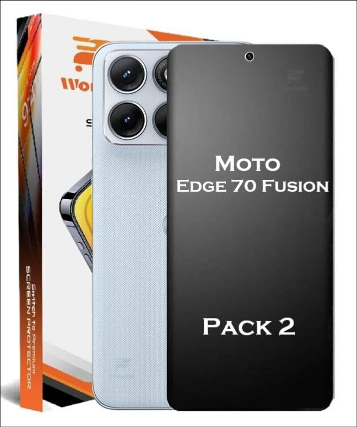 WonRia Edge To Edge Tempered Glass for Motorola Edge 70 Fusion, Moto Edge 70 Fusion Matte Membrane