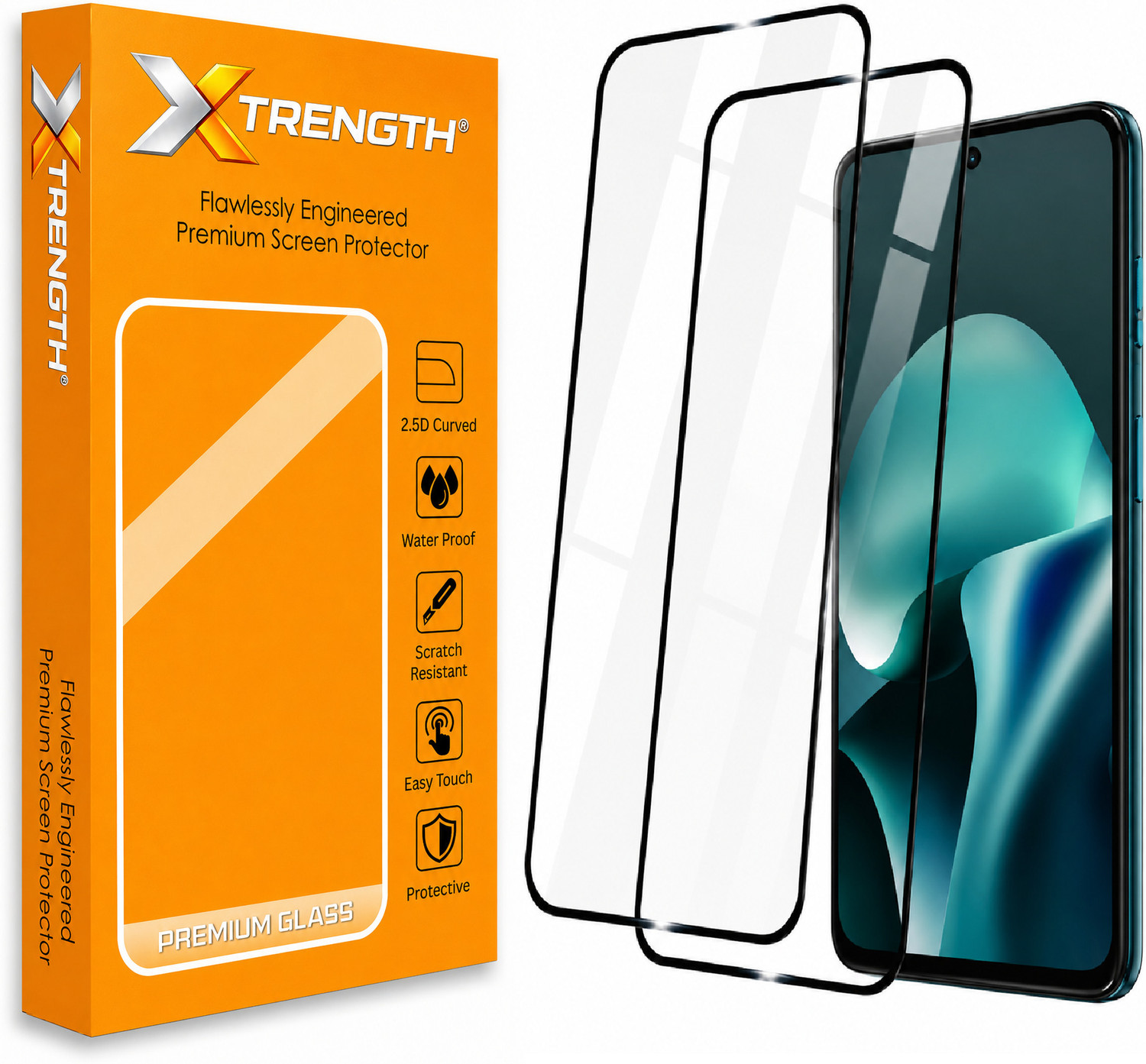 Image of XTRENGTH Edge To Edge Tempered Glass for Samsung Galaxy M47 5G, with Easy Installation Kit