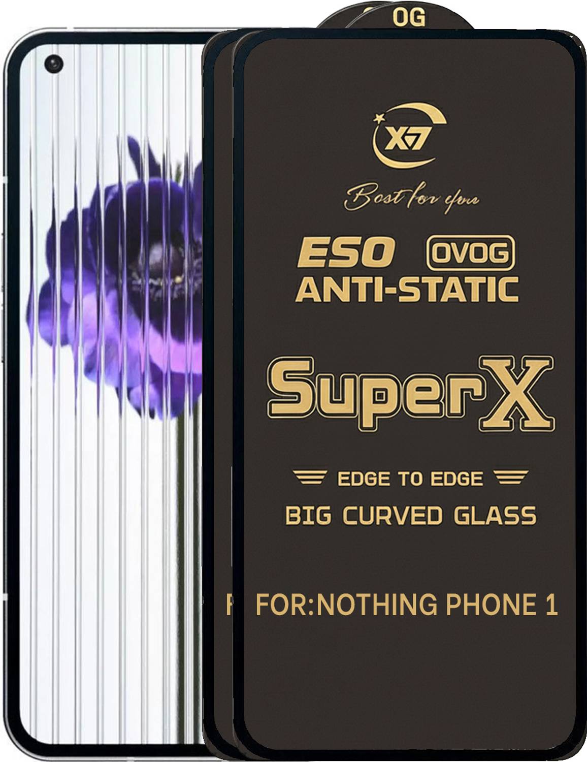 ANILUQ Edge To Edge Tempered Glass for Nothing Phone (1)