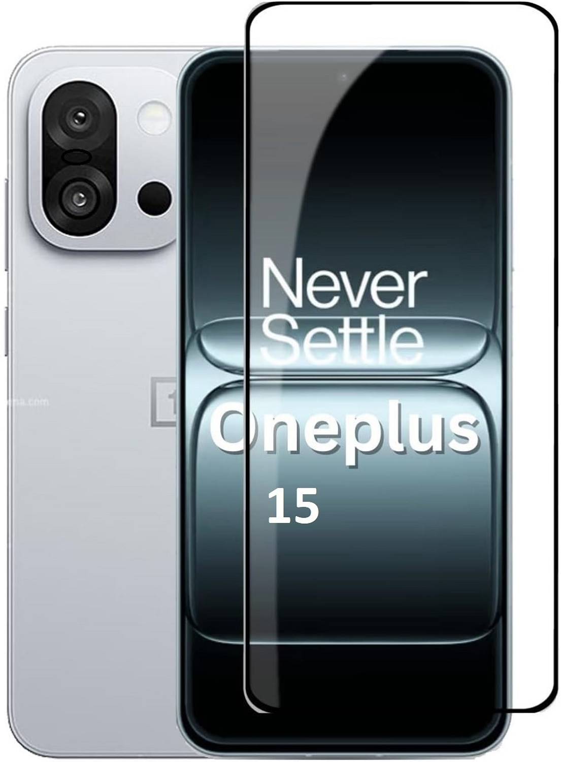 AKSHUD Edge To Edge Tempered Glass for OnePlus 15 5G Front Tempered Glass Screen Protector | Anti-Scratch | Edge to Edge Full Coverage | 9H Hardness