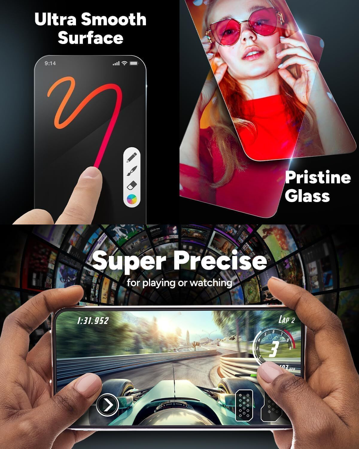 Image of XTRENGTH Tempered Glass Guard for iQOO 15R 5G, with Easy Installation Kit