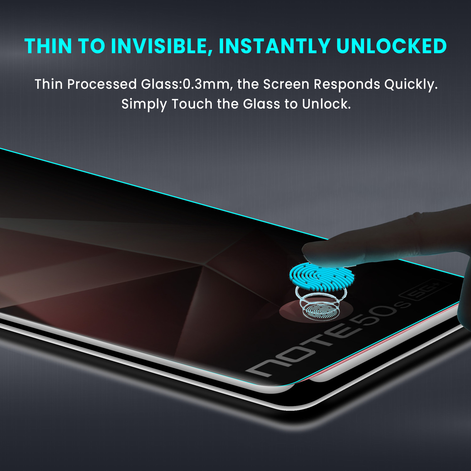 Image of FIRST MART Edge To Edge Tempered Glass for Infinix Note 50s 5G+, Note 50s, Privacy Anti Spy Protection