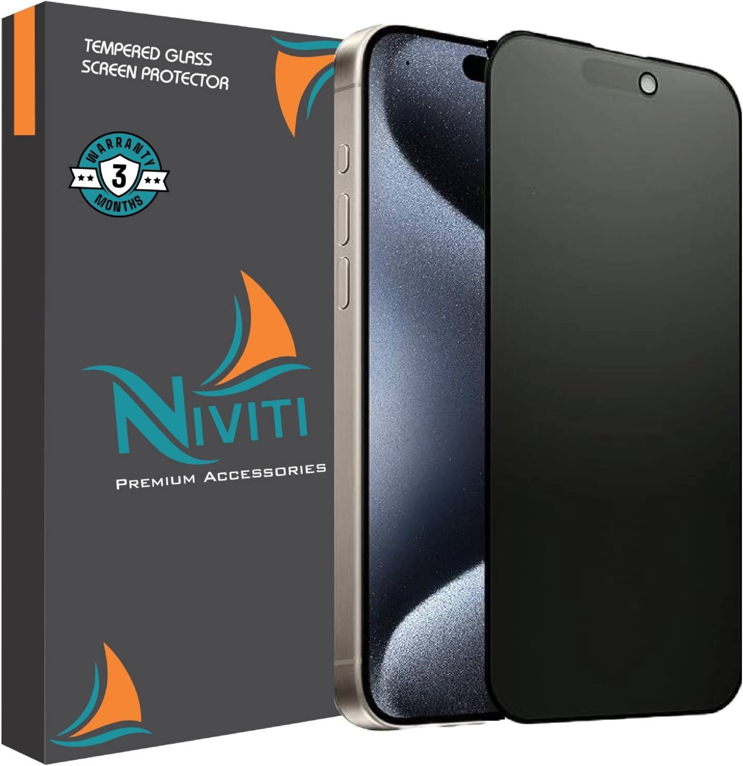 Niviti Edge To Edge Tempered Glass for Apple iPhone 14 Pro Privac