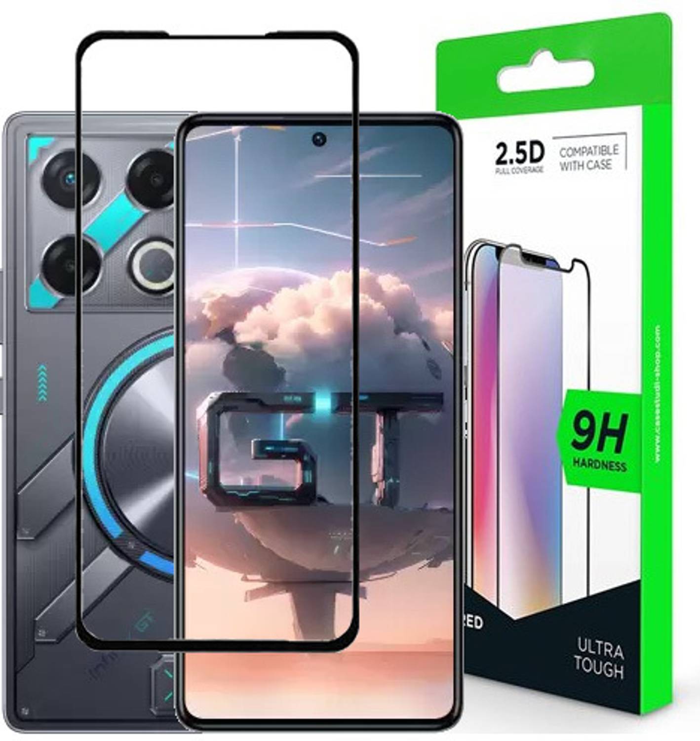AARERED Edge To Edge Tempered Glass for Infinix GT 20 Pro, Infinix GT 20 Pro 5G, INFINIX GT 20 PRO, INFINIX GT 20 PRO 5G