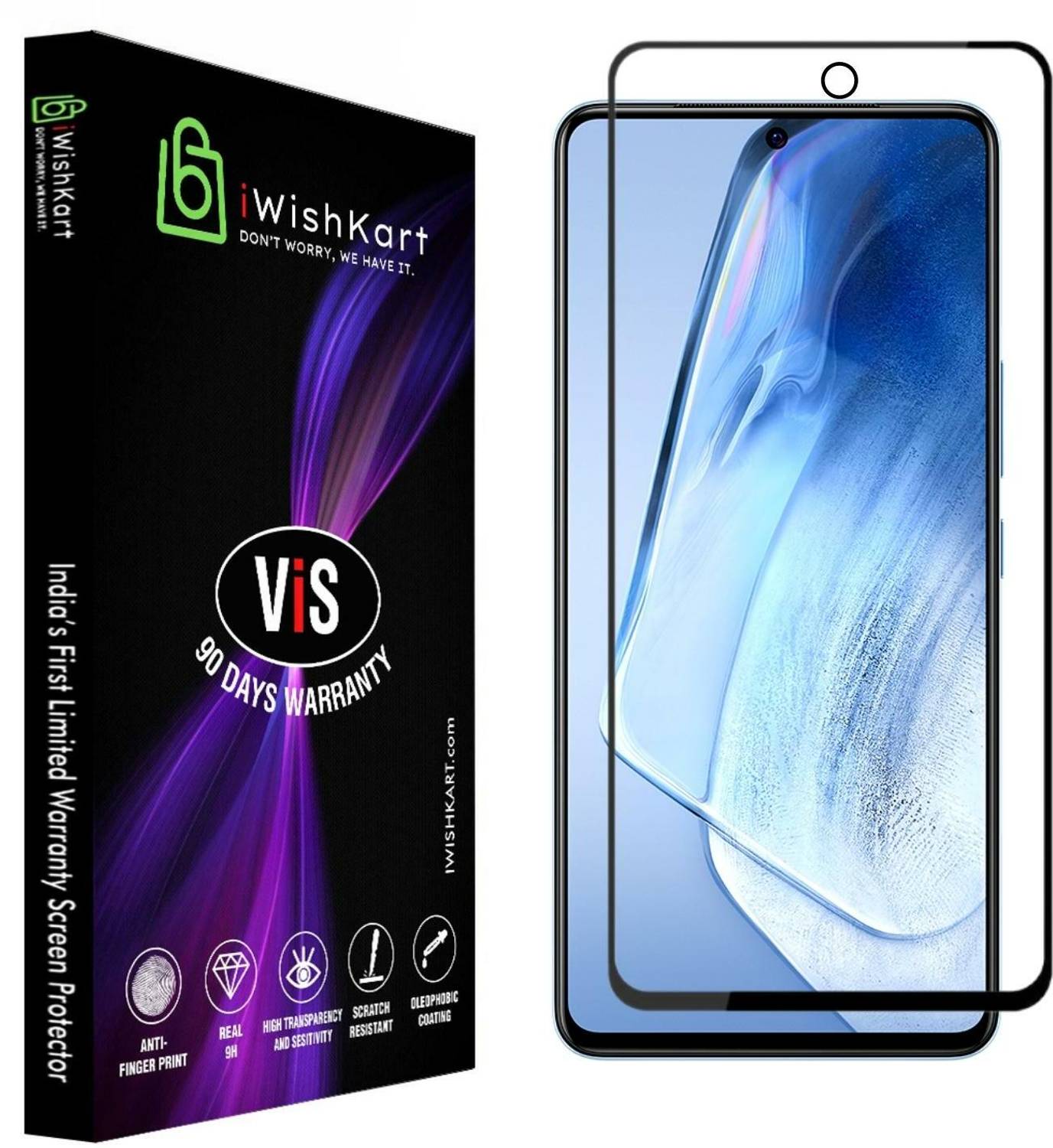 iWishKart Edge To Edge Tempered Glass for MOTOROLA G60s, MOTOROLA G60s 5G, MOTOROLA Moto G60s, MOTOROLA Moto G60s 5G, MOTOROLA g60s