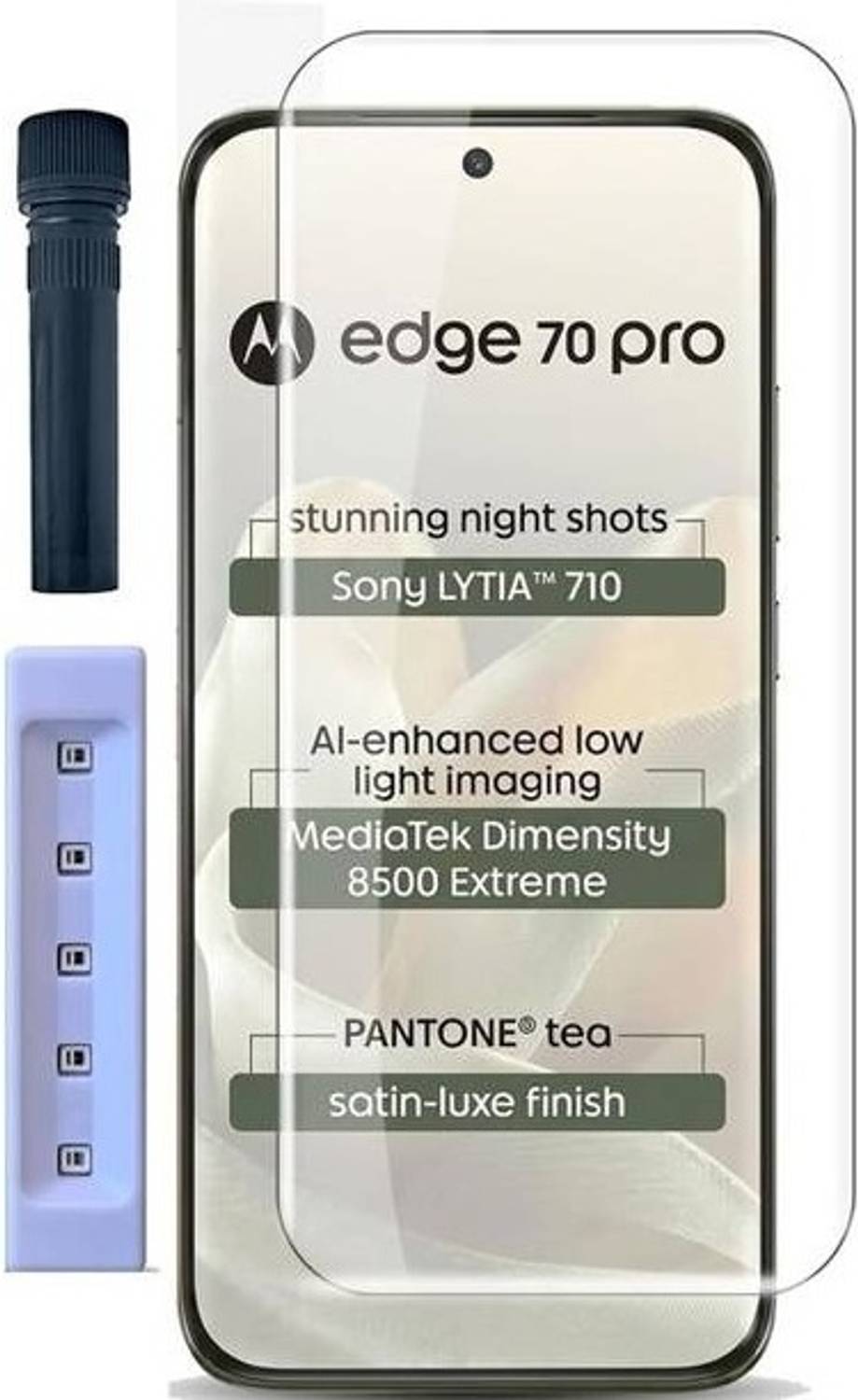 BRENZZ Edge To Edge Tempered Glass for Motorola Edge 70 Pro (Pack