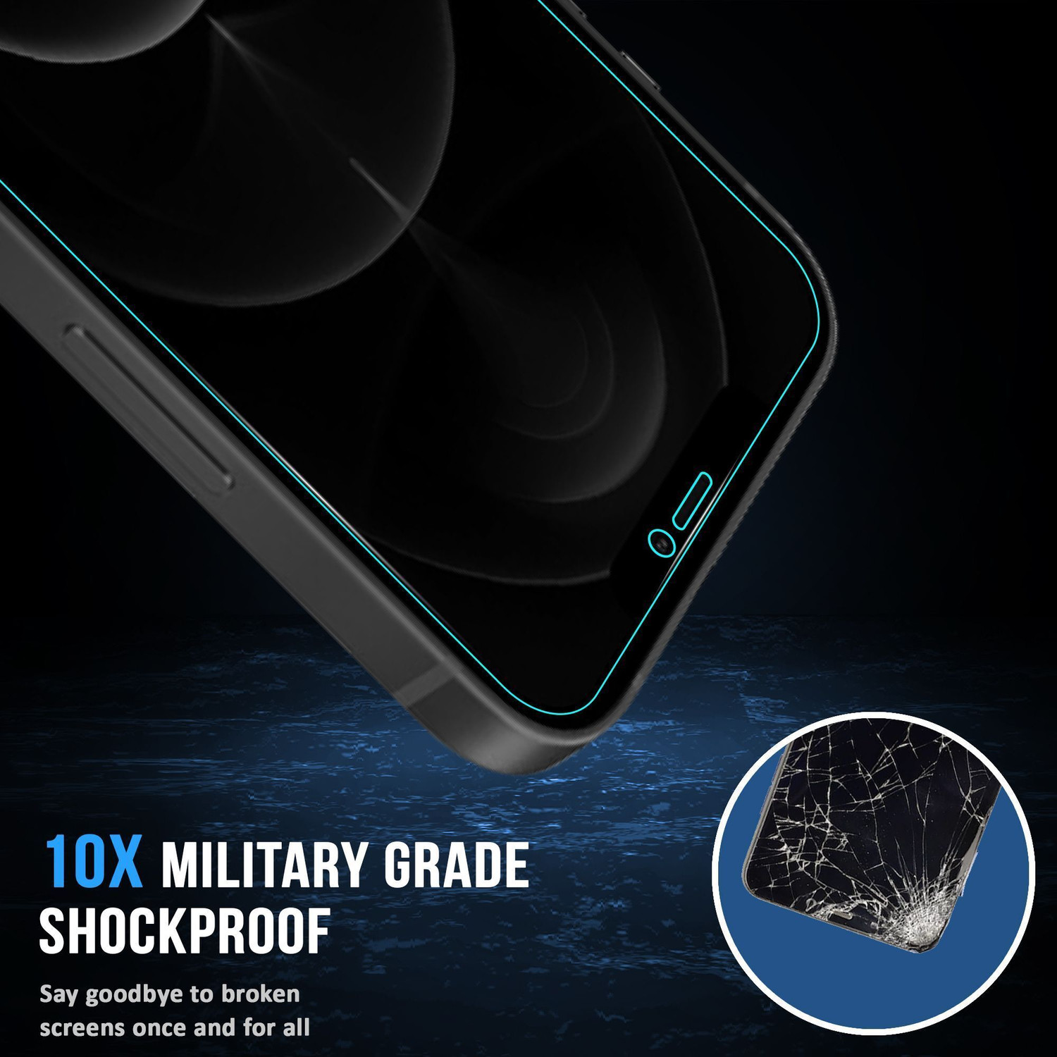Image of FIRST MART Edge To Edge Tempered Glass for iPhone 12 Pro Max, Appple iPhone 12 Pro Max, Privacy Protection