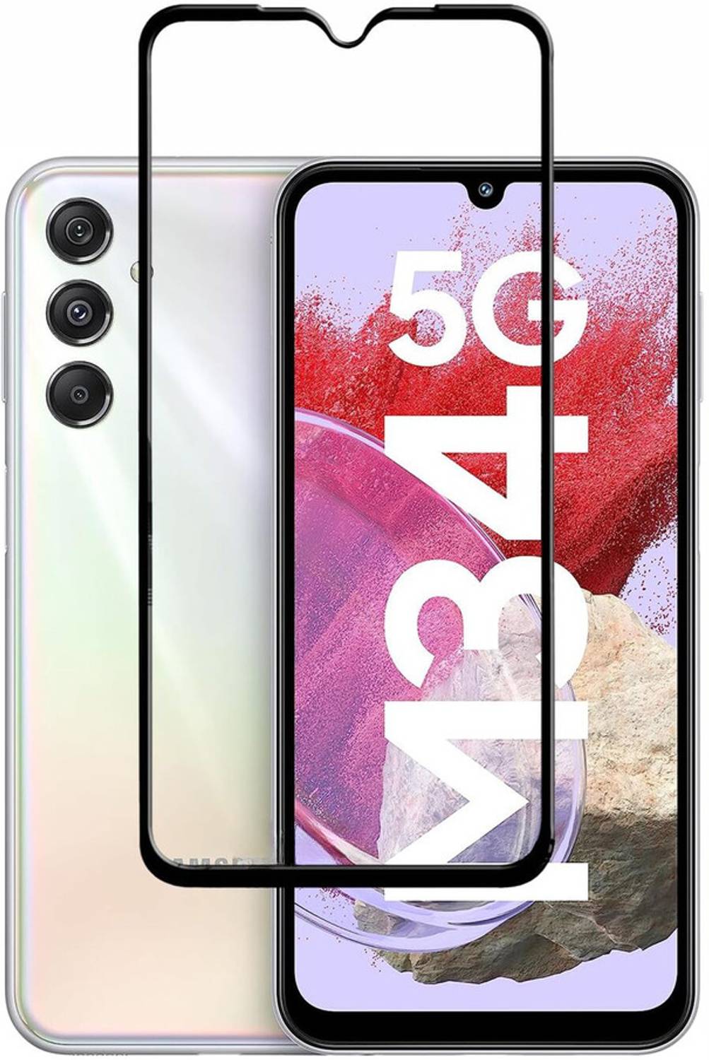 EITANSHA CREATION Edge To Edge Tempered Glass for Samsung Galaxy M34 5G