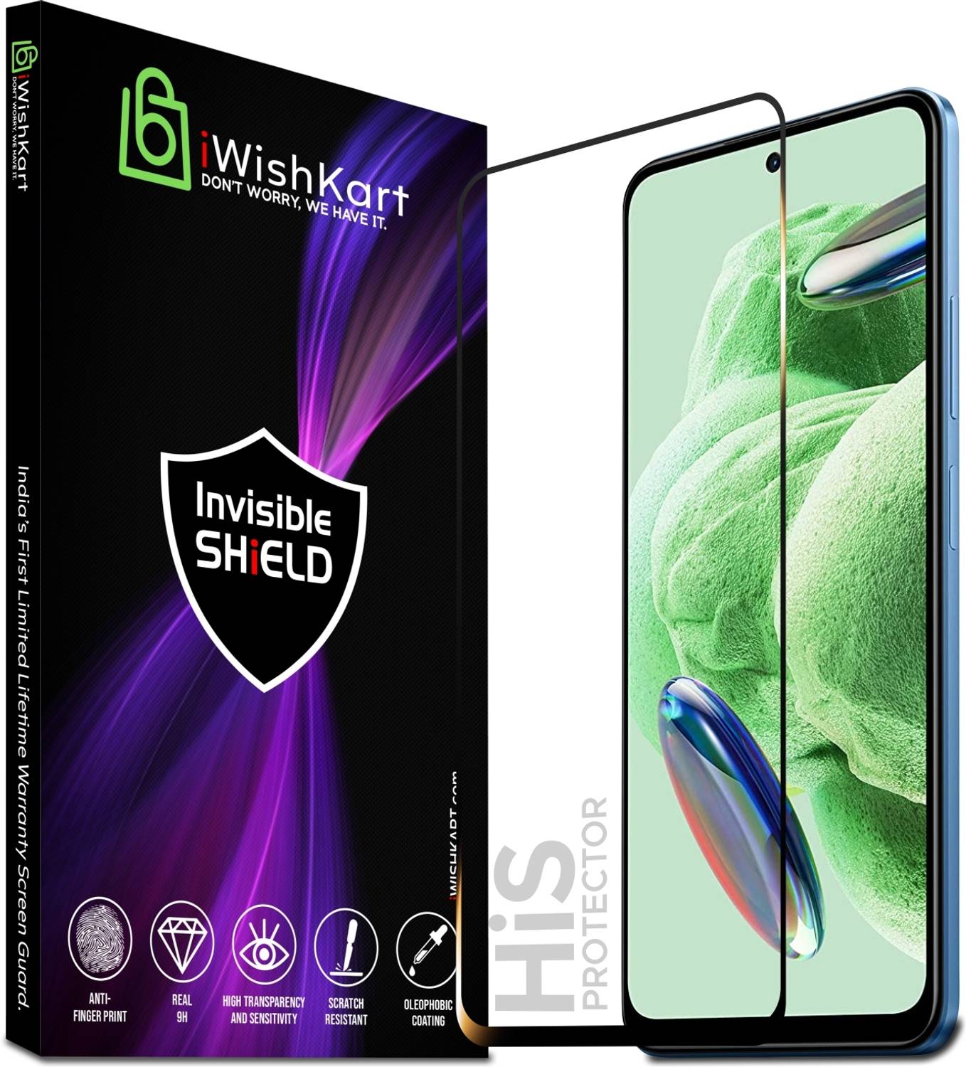 iWishKart Edge To Edge Tempered Glass for Realme P1 5G, Realme P1, HiS_Pk1, Military grade Edge to Edge gorilla glass