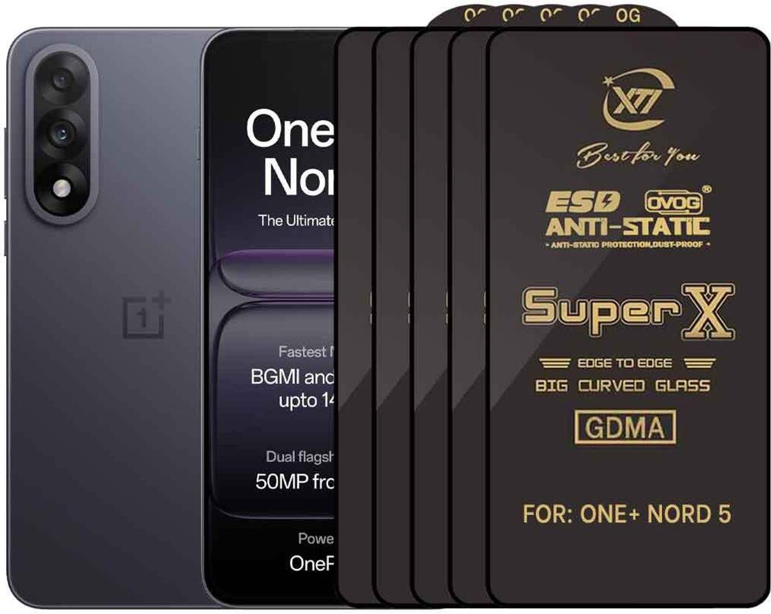 GDMA Edge To Edge Tempered Glass for ONE PLUS NORD 5