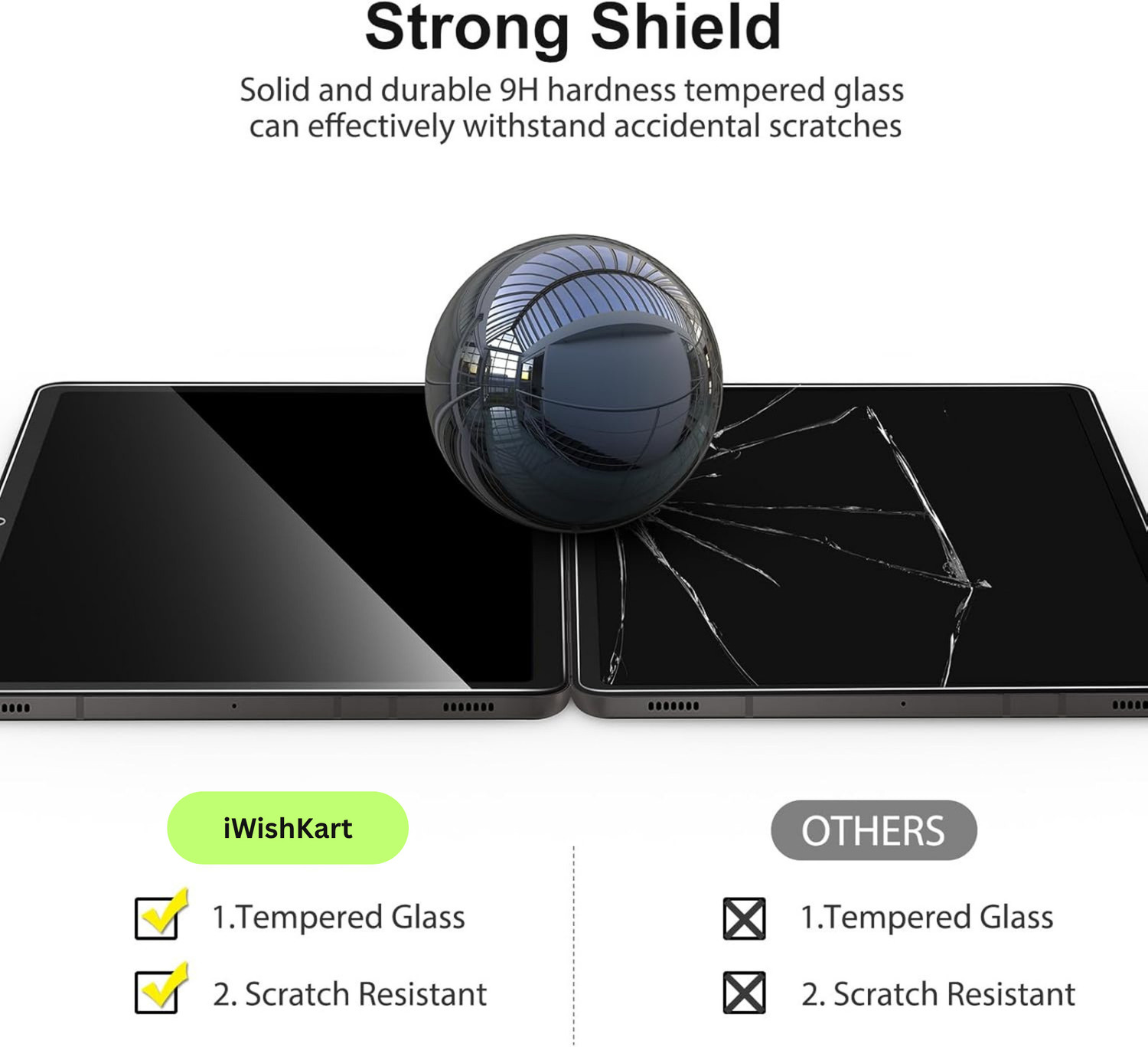 Image of iWishKart Screen Guard for Motorola Moto Pad 60 Neo 11 Inch, Military grade Edge to Edge Premium gorilla temper / tg black glass screenguard with Self Installation Guide - Wet & Dry wipes, Dust Absorber [With Warranty] tab / tablet ka gilas cover, Pad60 Neo