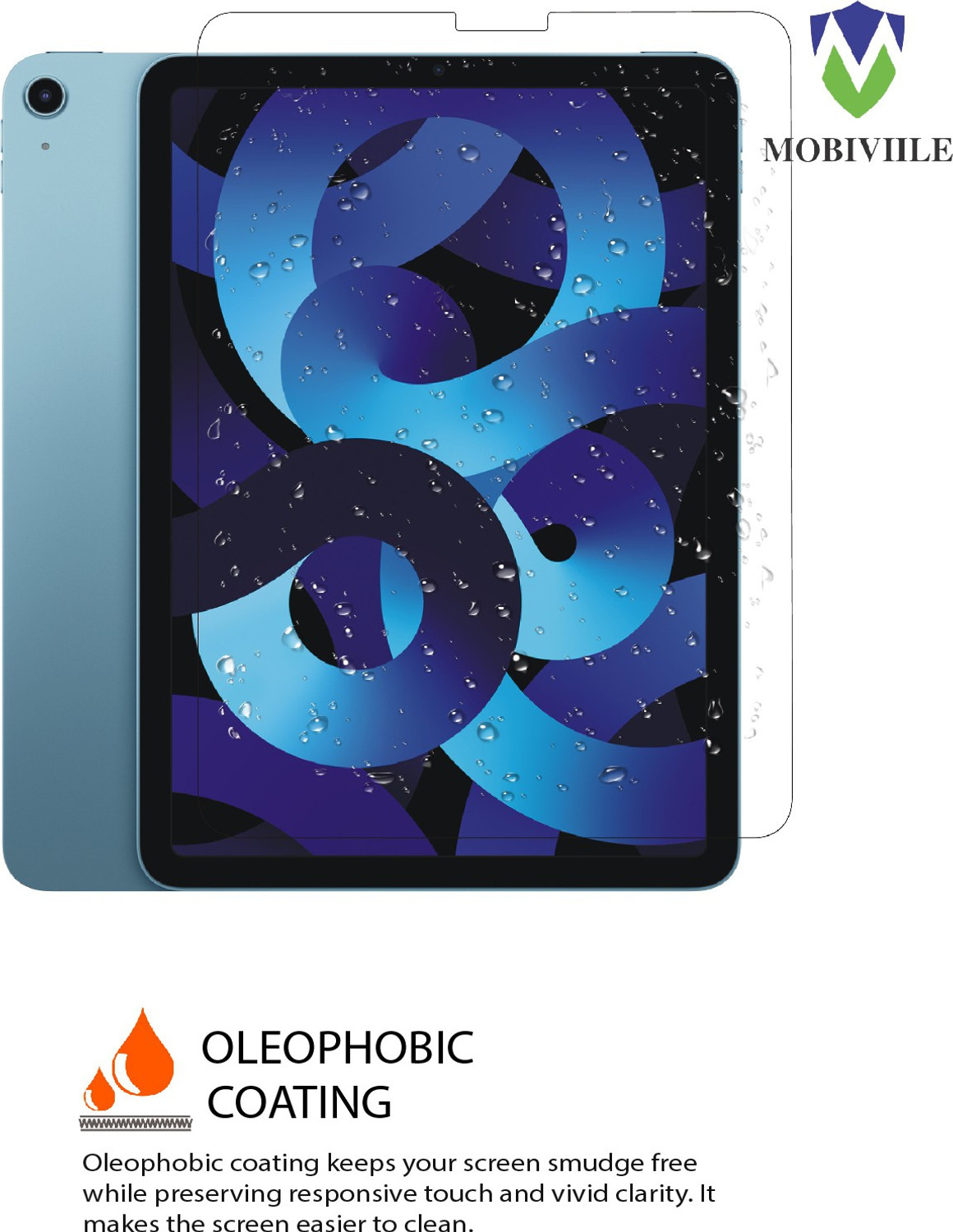 Image of MOBIVIILE Edge To Edge Tempered Glass for Apple iPad 5th Gen 10.9 inch