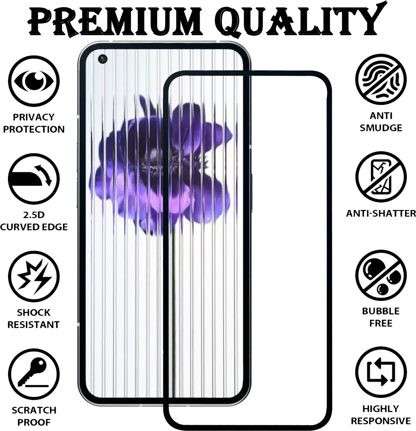 Image of TWIGLO Edge To Edge Tempered Glass for NOTHING PHONE 1