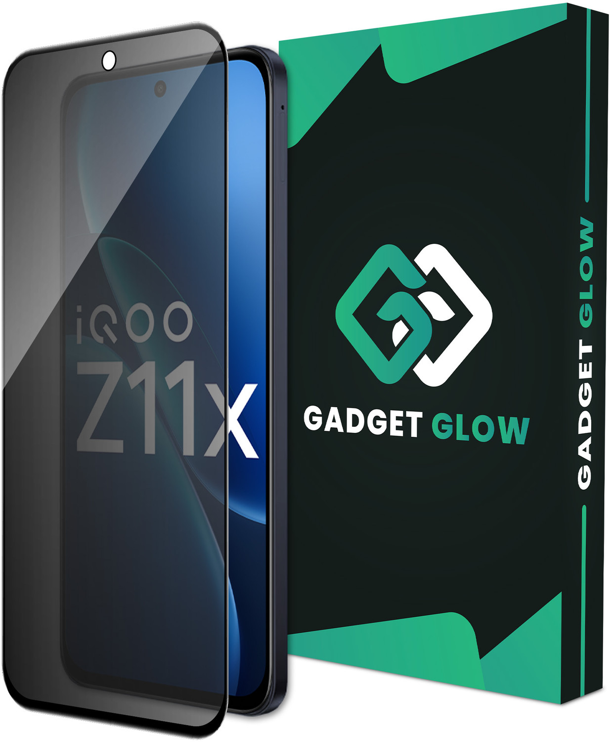 Image of Gadget Glow Edge To Edge Tempered Glass for IQOO Z11X 5G, Vivo T5X 5G, Privacy Anti Spy Glass