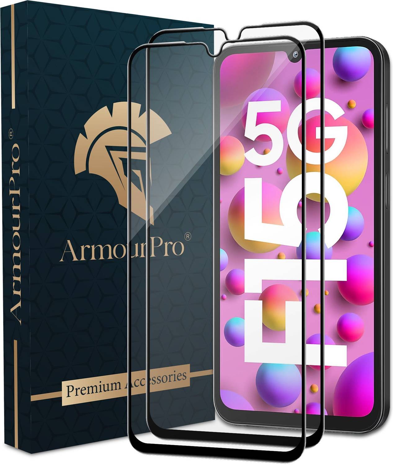 ArmourPro Edge To Edge Tempered Glass for Samsung Galaxy F15 5G, Samsung M15, Samsung A15