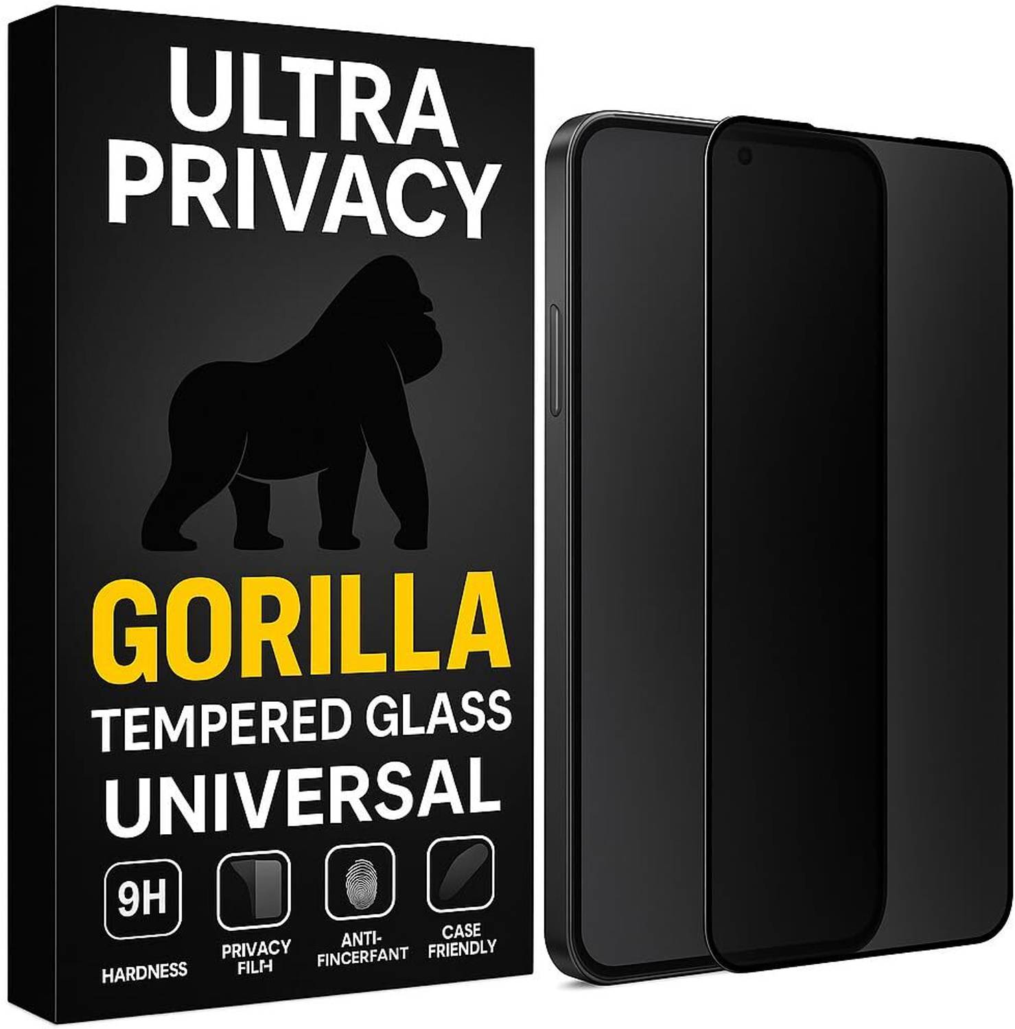 Gorilla Ultra Privacy Edge To Edge Tempered Glass for Apple iPhon