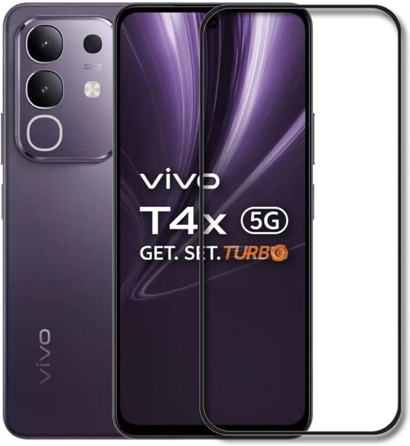 Tashanbaaz Edge To Edge Tempered Glass for vivo T4x 5G