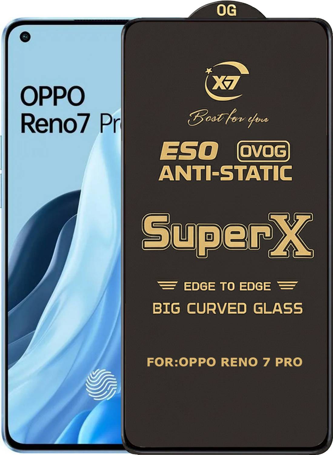 ANILUQ Edge To Edge Tempered Glass for OPPO RENO 7 PRO