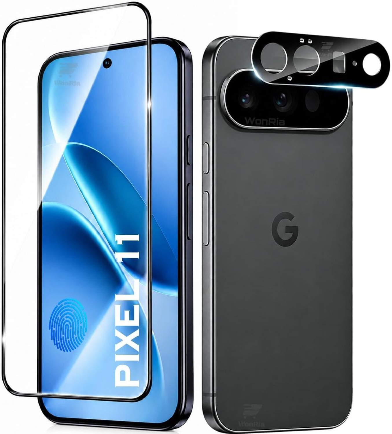 Image of WonReza Edge To Edge Tempered Glass for Pixel 11, Google Pixel 11 (Pack of 2)