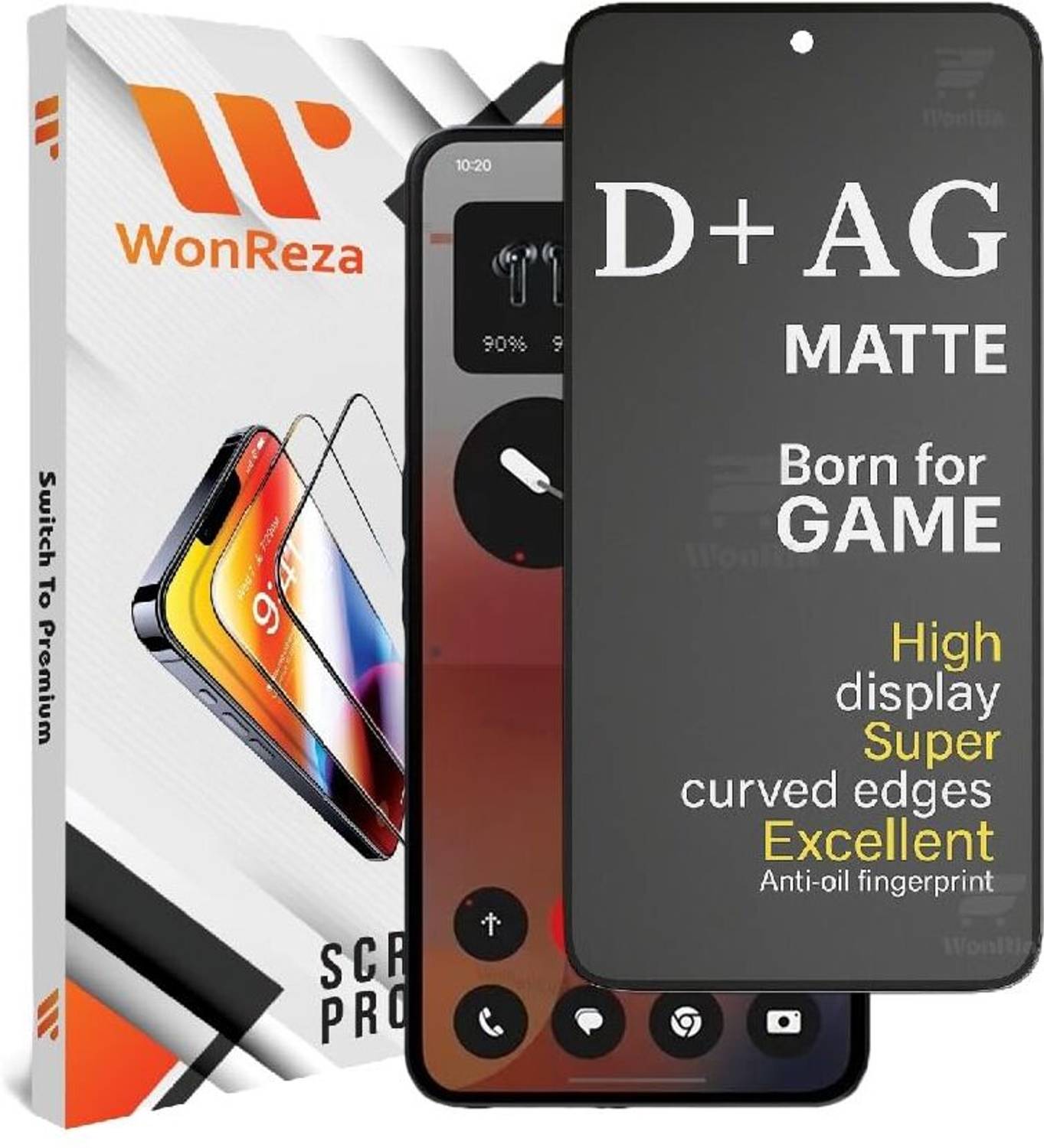 WonReza Edge To Edge Tempered Glass for Nothing 3A Lite 5G, Nothing 3A Lite Matte
