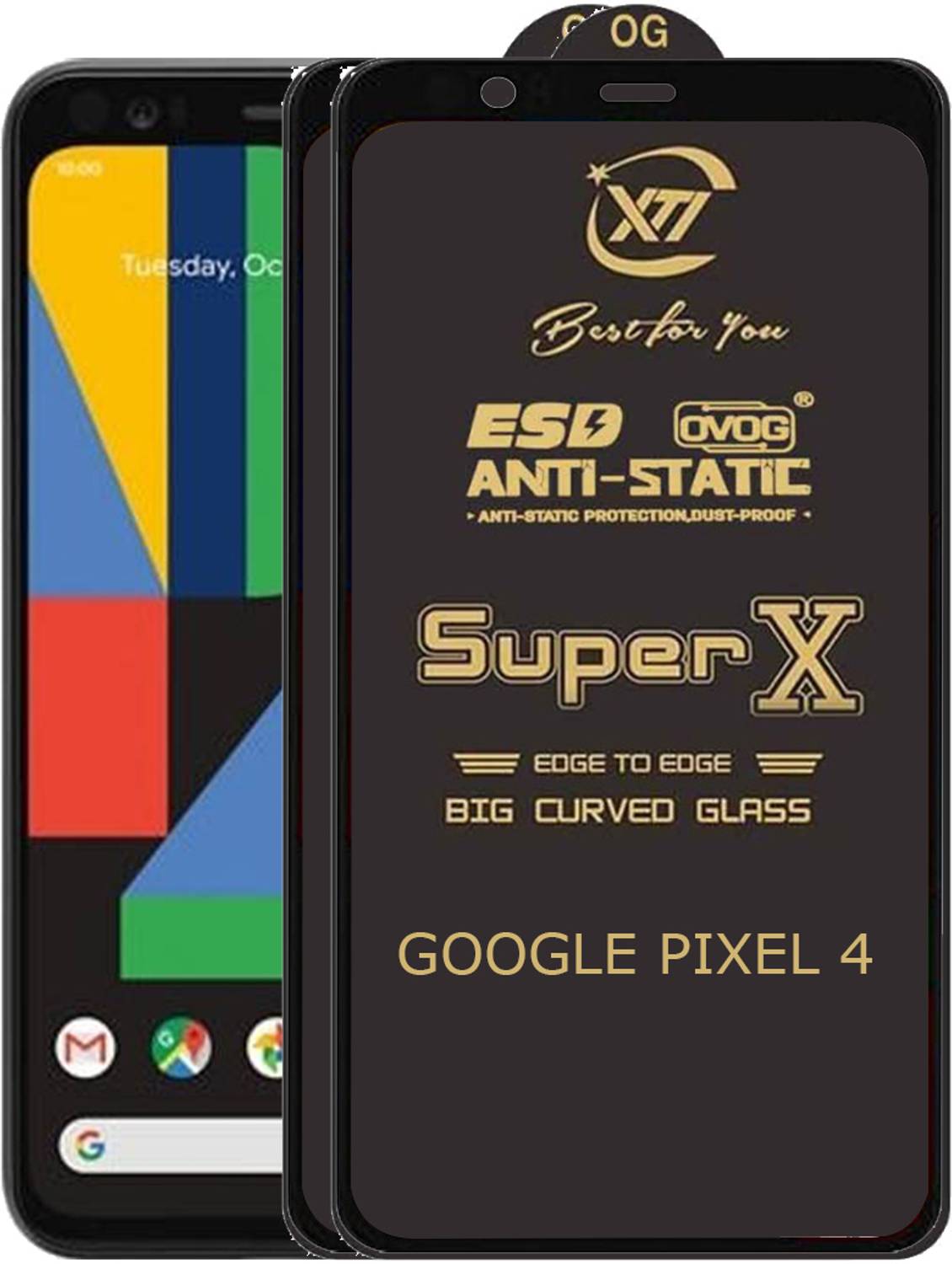 ANILUQ Edge To Edge Tempered Glass for GOOGLE PIXEL 4