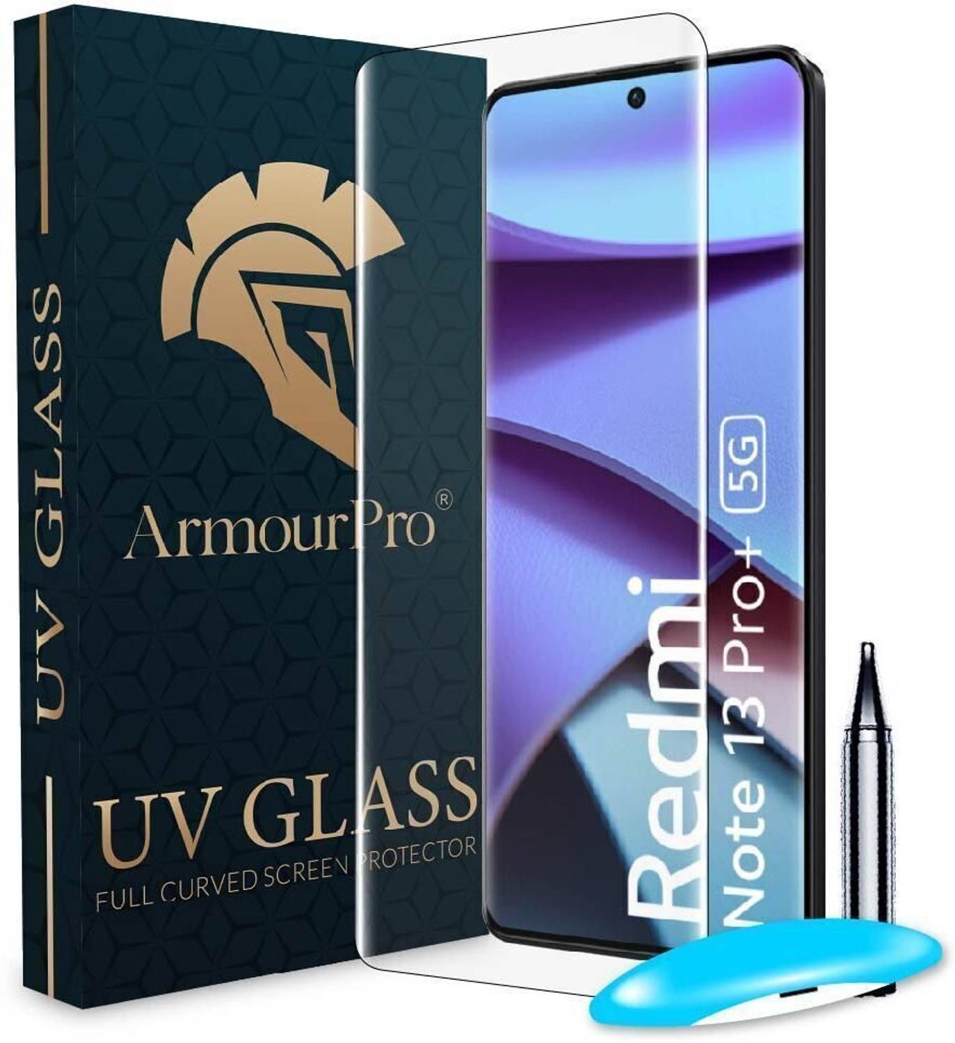 ArmourPro Edge To Edge Tempered Glass for Redmi Note 13 Pro Plus 5G, Redmi Note 13 Pro Plus