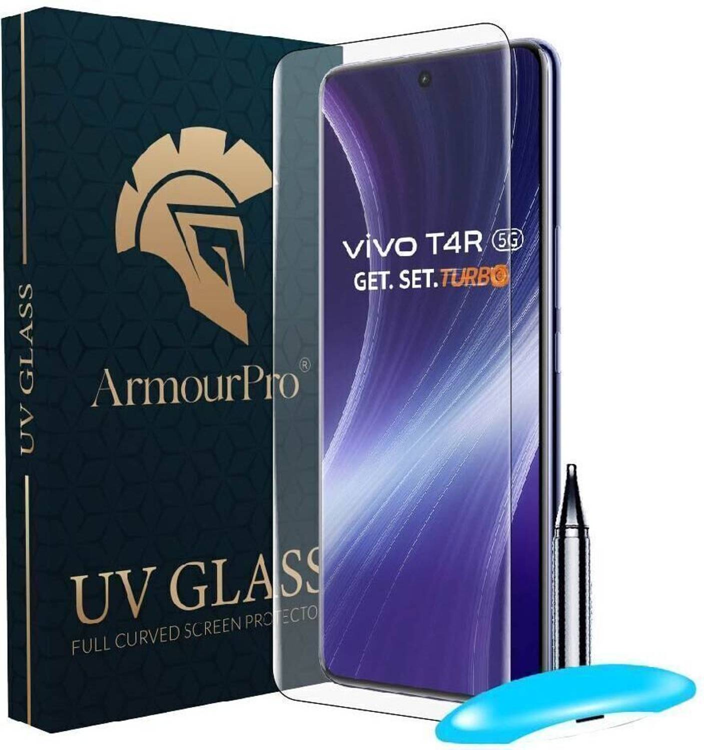 ArmourPro Edge To Edge Tempered Glass for Vivo T4R 5G, Vivo Z10R 5G