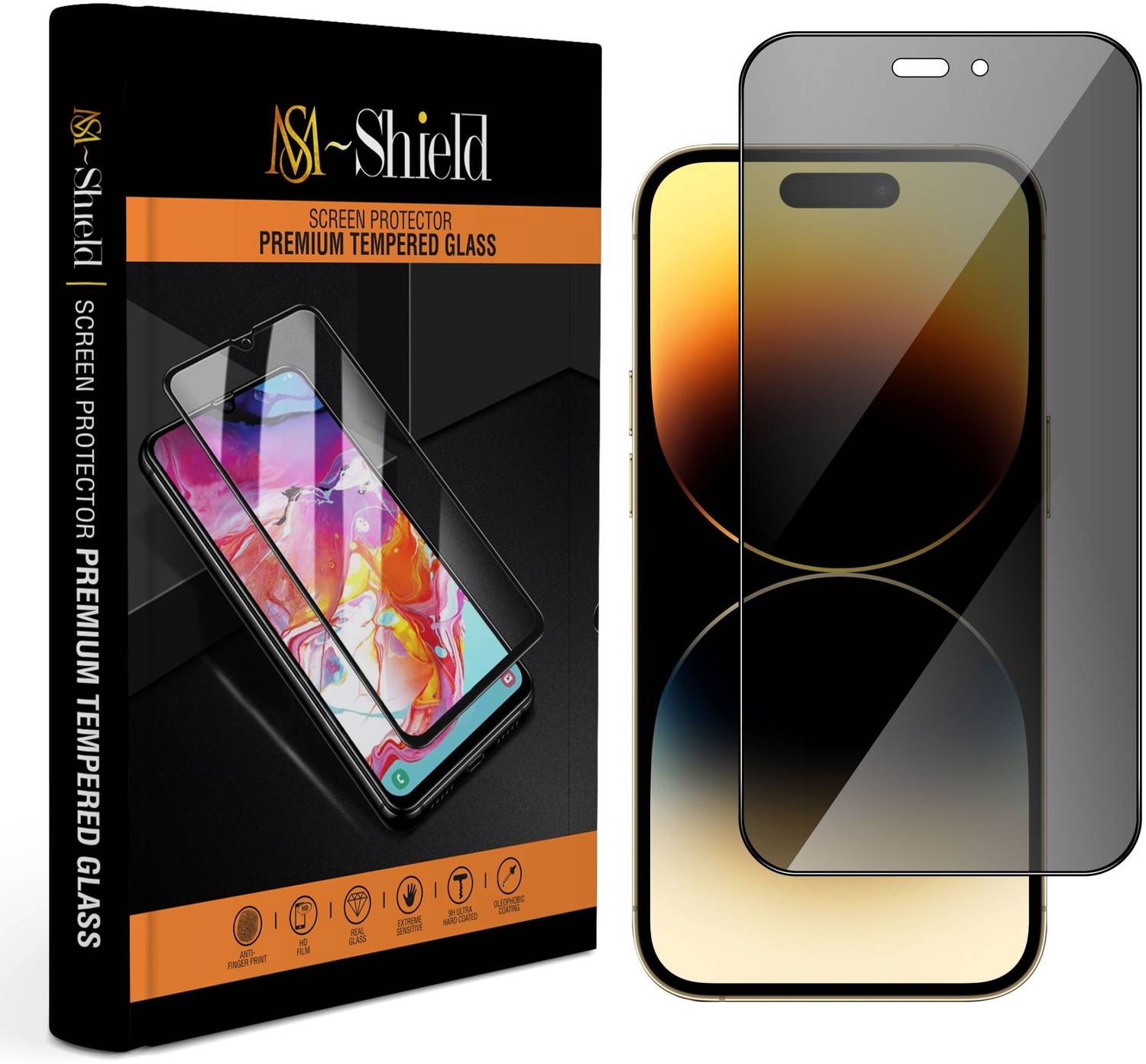 MS-Shield Edge To Edge Tempered Glass for Apple iPhone 14 Pro (Pa