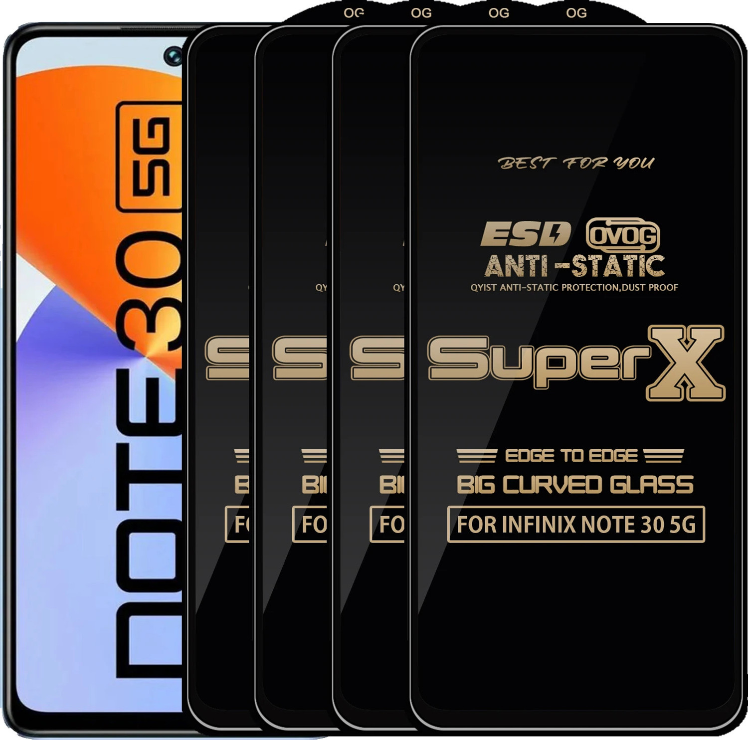 Image of Qyist Edge To Edge Tempered Glass for INFINIX NOTE 30 5G Glass