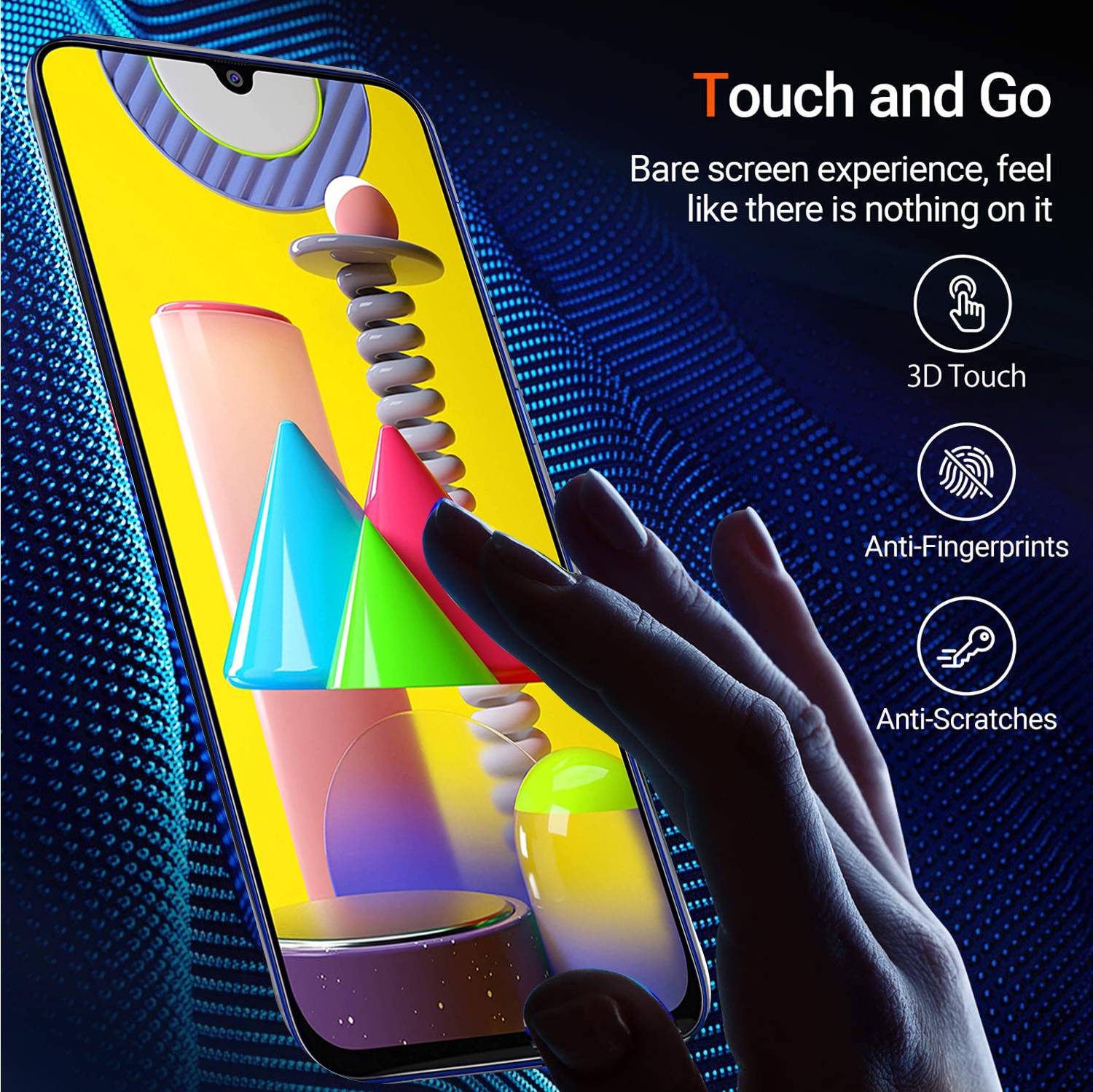 TWIGLO Edge To Edge Tempered Glass for Samsung M31 Pack of 3 - Image 4