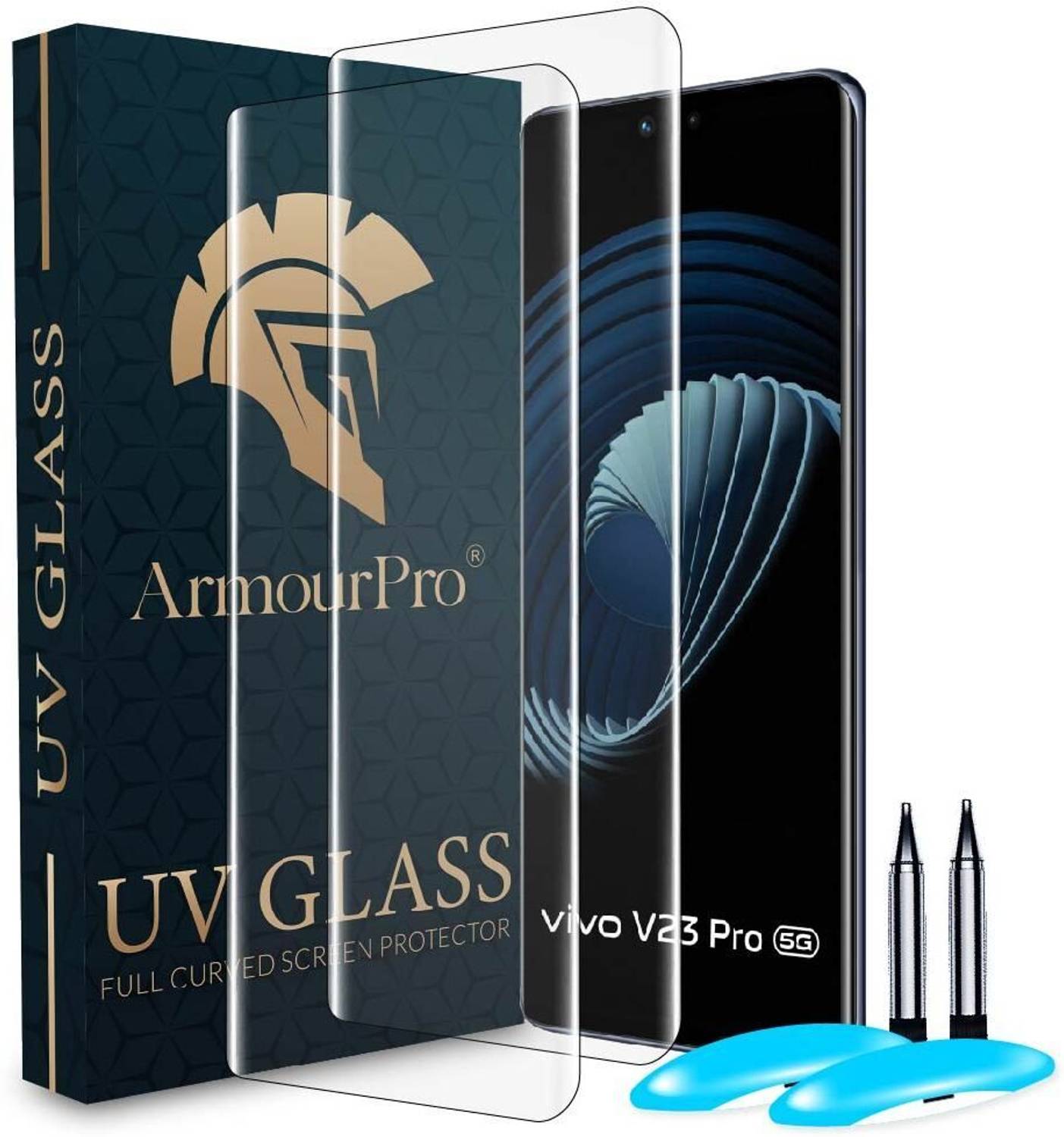 ArmourPro Edge To Edge Tempered Glass for Vivo V23 Pro 5G, Vivo V23 Pro, Vivo V25 Pro 5G, Vivo V25 Pro