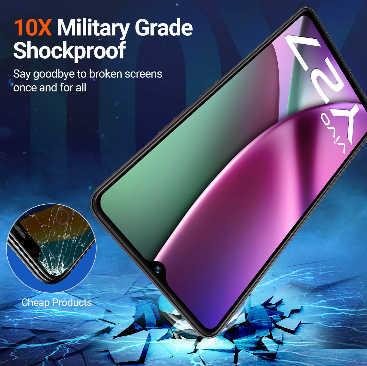 Image of TWIGLO Edge To Edge Tempered Glass for VIVO Y27 4G