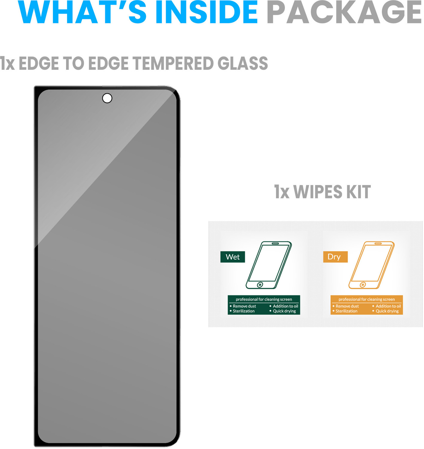 Image of ArmourPro Edge To Edge Tempered Glass for Samsung Galaxy Z Fold 5 5G, Samsung Z Fold5 5G, Privacy Protection