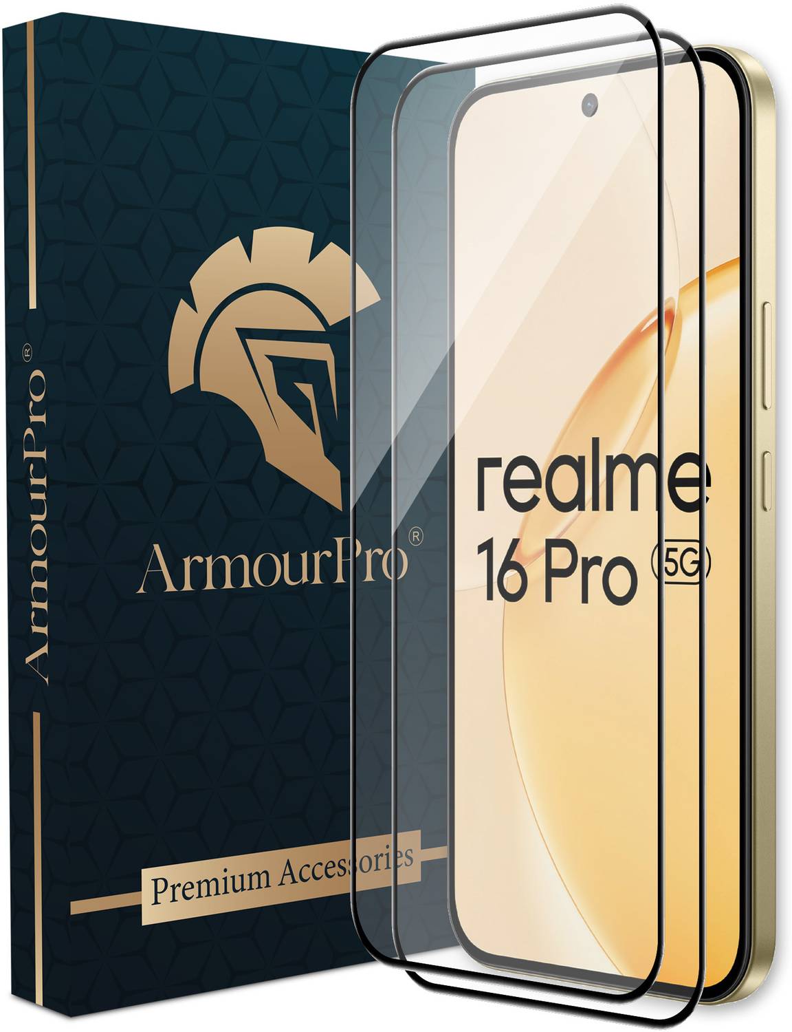 ArmourPro Edge To Edge Tempered Glass for Realme 16 Pro 5G, Realme 16 Pro