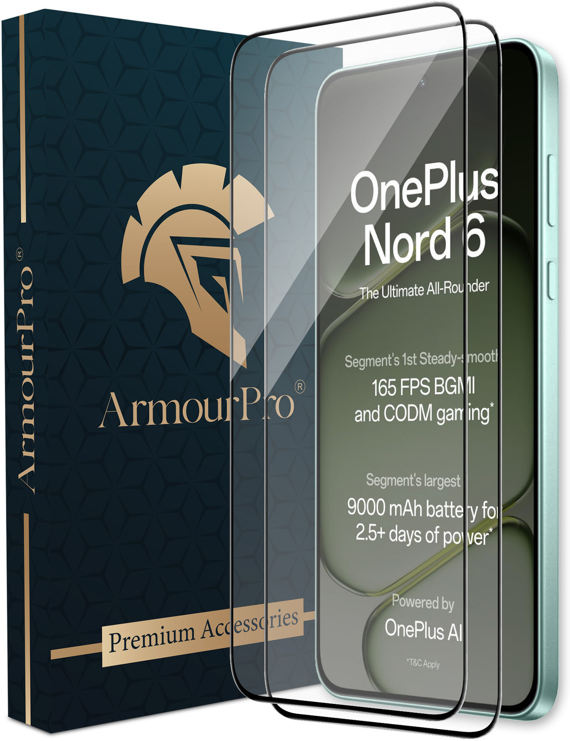 ArmourPro Edge To Edge Tempered Glass for OnePlus Nord 6 5G, Nord 6, One Plus Nord 6
