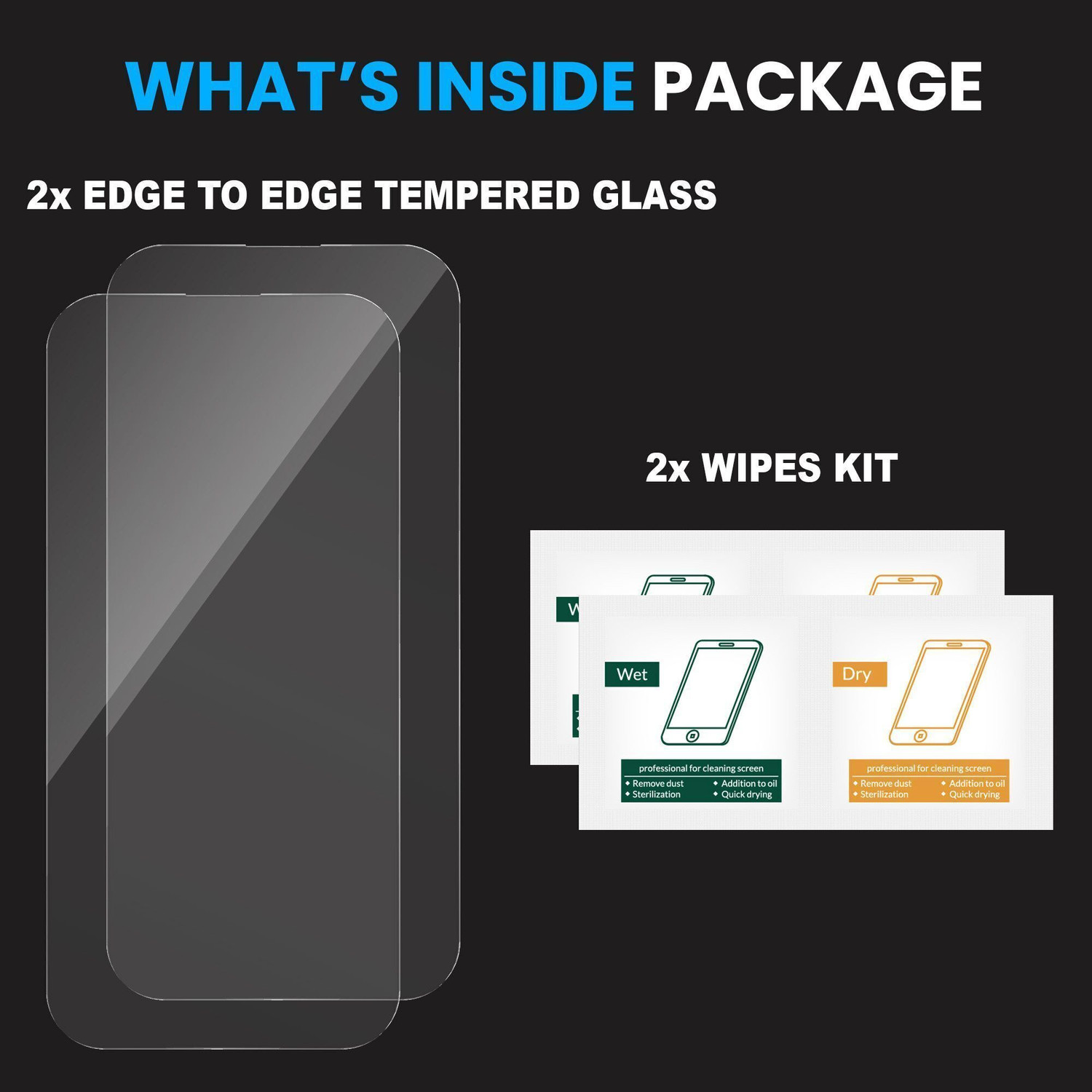 Image of ArmourPro Edge To Edge Tempered Glass for Apple iPhone 16 Pro Max, iPhone 16 Pro Max, Clear Boderless Glass