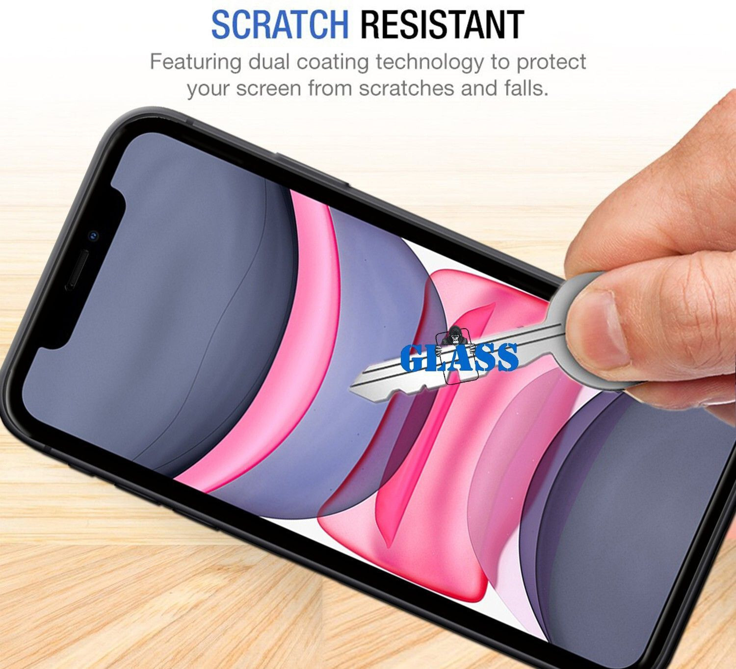 Image of Gorilla Glass Edge To Edge Tempered Glass for Apple iPhone 11, Apple iPhone XR