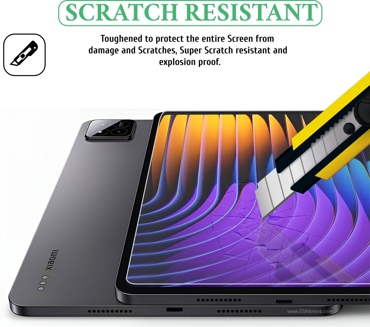 YOUTH MOBI Edge To Edge Tempered Glass for Xiaomi Pad 7, Xiaomi