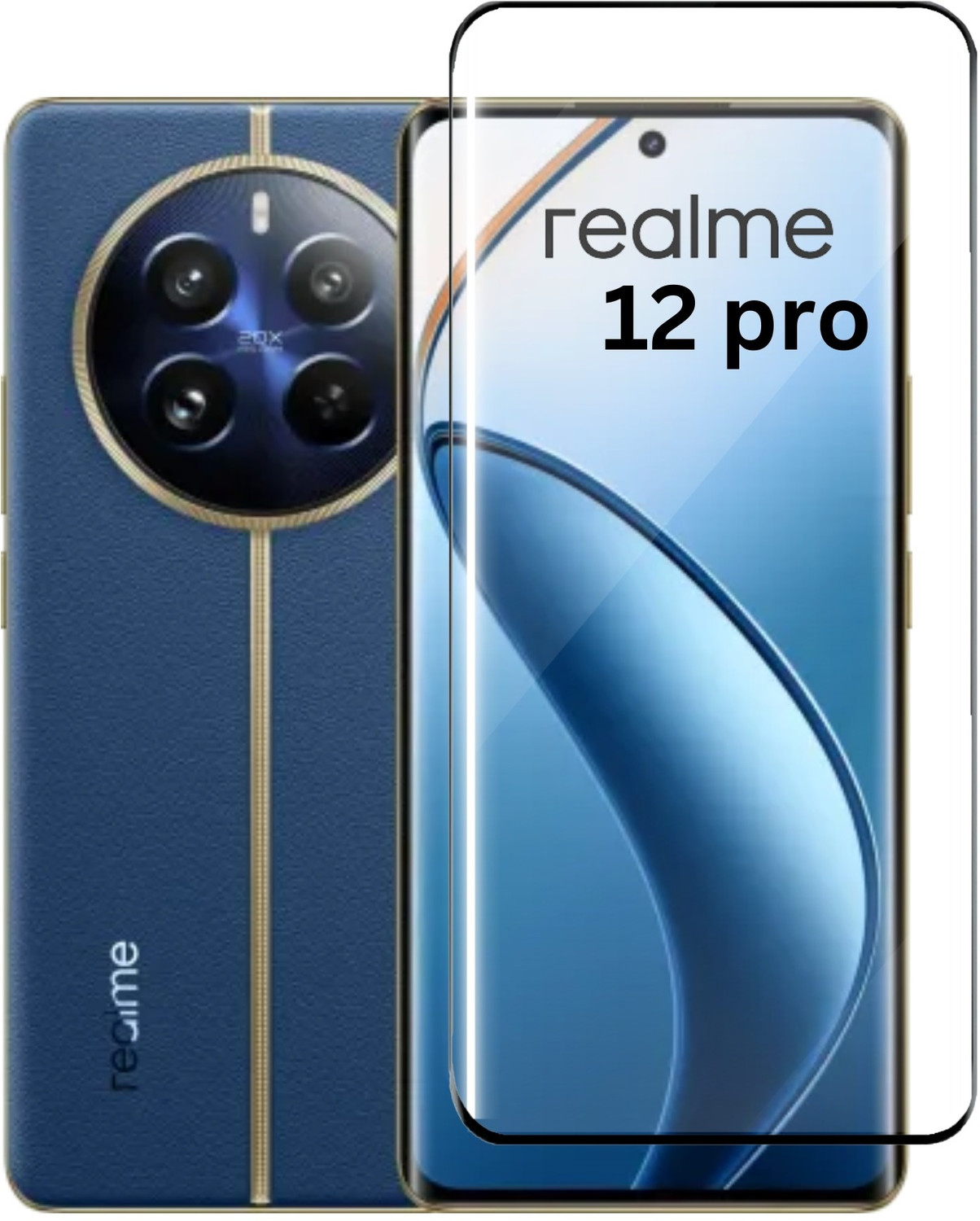 Image of KWINE CASE Edge To Edge Tempered Glass for Realme 12 Pro